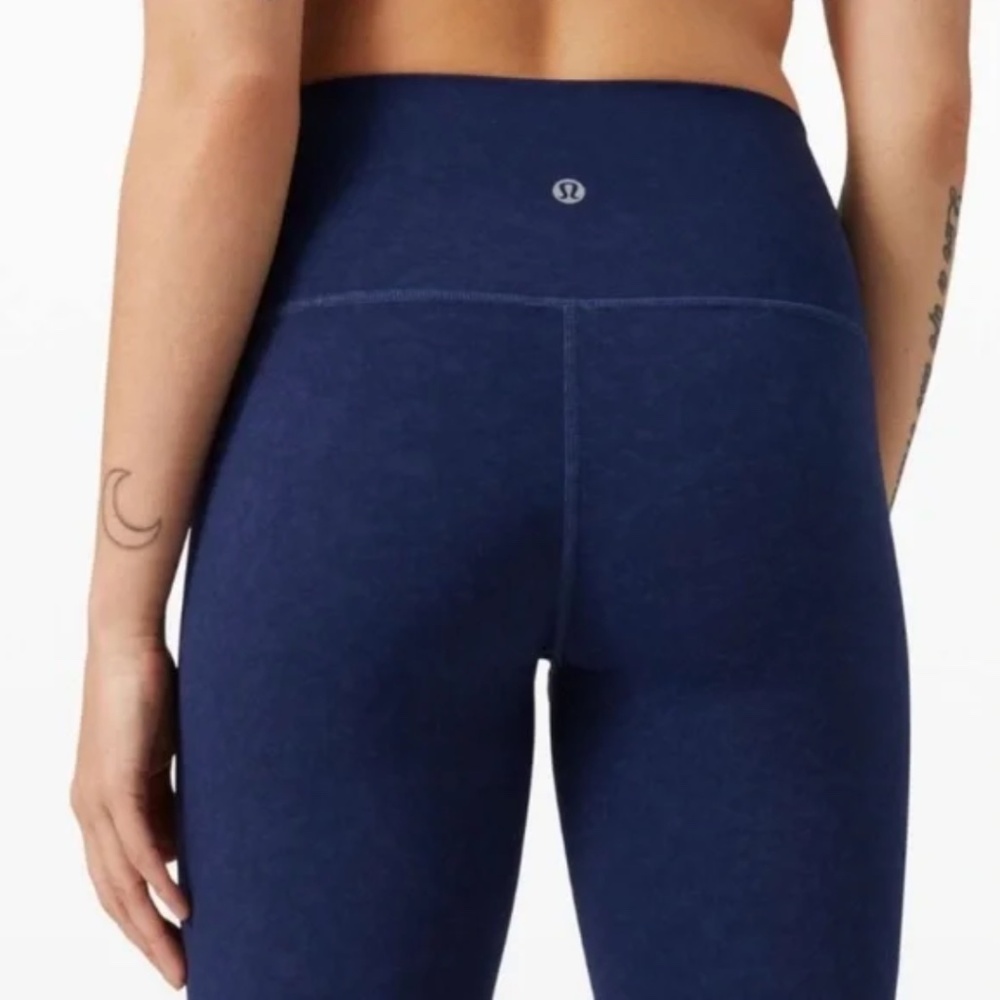 Lululemon Wunder Under High-Rise Crop 21” Indigo Spray Mineral Blue, Size 4